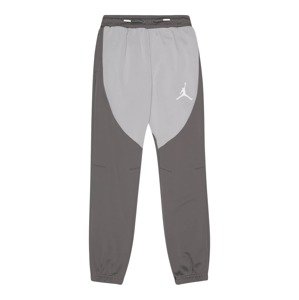 Jordan Športové nohavice  sivá / tmavosivá / neónovo zelená / biela
