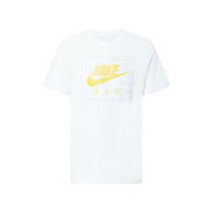 Nike Sportswear Tričko  biela / žltá / svetlosivá