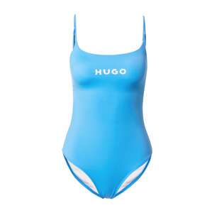 HUGO Jednodielne plavky 'PURE'  nebesky modrá / biela
