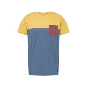 Iriedaily Tričko  modrosivá / hnedá / žltá