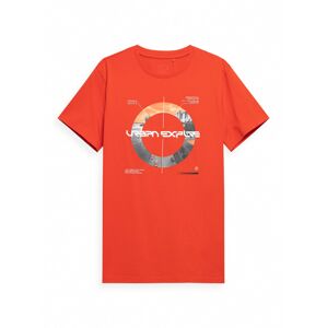 4F Funkčné tričko  sivá / oranžová / šedobiela