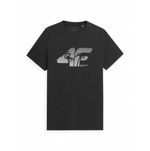 4F Funkčné tričko  antracitová / svetlosivá