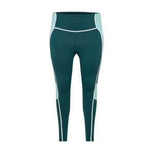 Reebok Športové nohavice 'Lux'  smaragdová / mätová / biela