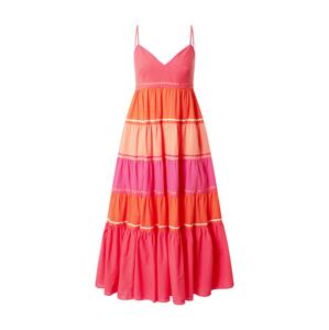 Twinset Letné šaty  oranžová / svetlooranžová / ružová / pastelovo červená