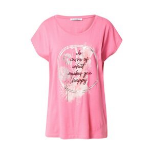 ZABAIONE Tričko 'Lisa'  ružová / svetloružová / burgundská / strieborná
