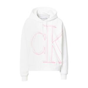 Calvin Klein Jeans Mikina  ružová / svetloružová / biela