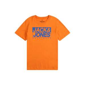 Jack & Jones Junior Tričko 'SIMON'  námornícka modrá / mandarínková