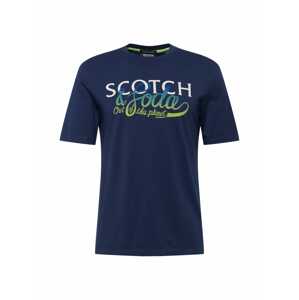SCOTCH & SODA Tričko  modrá / námornícka modrá / svetlozelená / biela