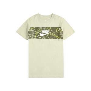 Nike Sportswear Tričko 'FUTURA'  kaki / olivová / svetlozelená / biela