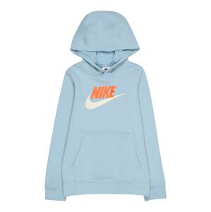 Nike Sportswear Mikina  svetlomodrá / oranžová / biela