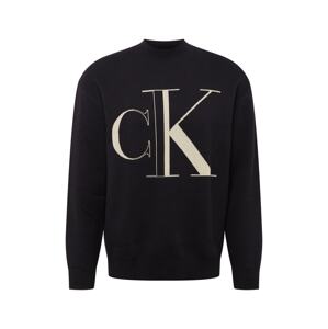 Calvin Klein Jeans Sveter  nebielená / čierna