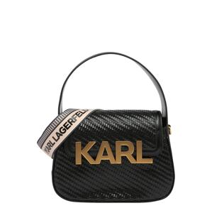 Karl Lagerfeld Kabelka 'Letters Woven'  čierna / zlatá