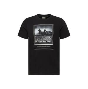 Barbour International Tričko 'Dispatch'  čierna / biela / sivá / tmavosivá