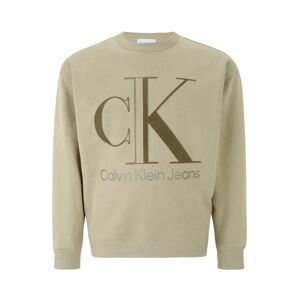 Calvin Klein Jeans Plus Mikina  svetlobéžová / sivá / trstinová
