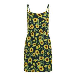 Noisy May Petite Letné šaty 'SUNFLOWER'  tmavomodrá / žltá / zelená