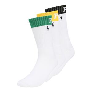 Polo Ralph Lauren Ponožky  biela / čierna / zelená / žltá