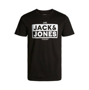 JACK & JONES Tričko 'Kim'  čierna / biela