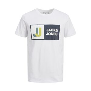 Jack & Jones Junior Tričko  námornícka modrá / jablková / biela