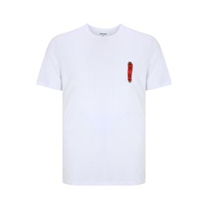 Jack & Jones Plus Tričko 'TOKYO'  biela / čierna / červená
