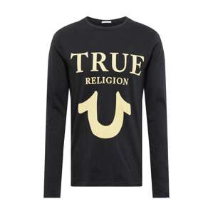 True Religion Tričko  pastelovo žltá / čierna