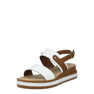 TATA Italia Remienkové sandále  biela / hnedá