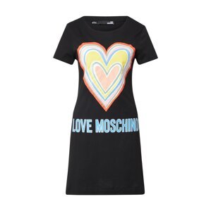 Love Moschino Šaty  čierna / svetlomodrá / ružová / žltá