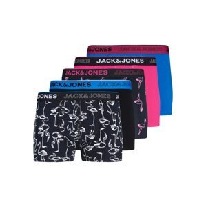 JACK & JONES Boxerky  modrá / tmavomodrá / ružová / čierna