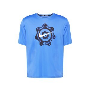 NIKE Funkčné tričko 'MILER'  modrá / námornícka modrá / biela