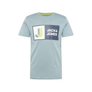 JACK & JONES Tričko  dymovo modrá / biela / námornícka modrá