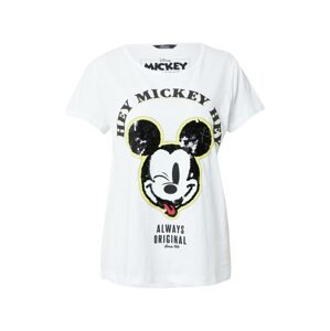 PRINCESS GOES HOLLYWOOD Tričko 'Mickey Sequins'  biela / čierna / žltá / červená