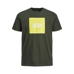 Jack & Jones Junior Tričko 'Lock'  žltá / kaki / biela