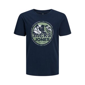 Jack & Jones Junior Tričko 'Booster'  námornícka modrá / pastelovo zelená / biela