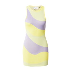 Daisy Street Pletené šaty  žltá / svetložltá / pastelovo fialová