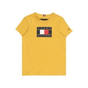 TOMMY HILFIGER Tričko 'GLOBAL'  žltá / čierna / jasne červená / biela