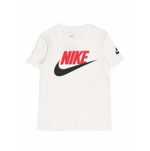 Nike Sportswear Tričko 'FUTURA EVERGREEN'  biela / červená / čierna