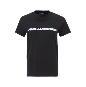 Karl Lagerfeld Tričko 'Future'  azúrová / čierna / biela