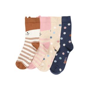 EWERS Ponožky  prírodná biela / námornícka modrá / ružová / karamelová