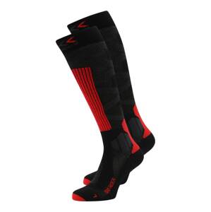 X-SOCKS Športové ponožky 'SKI RIDER 4.0'  antracitová / čierna / červená