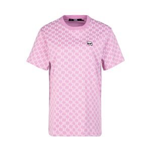 Karl Lagerfeld Tričko  svetloružová / rosé / biela / čierna