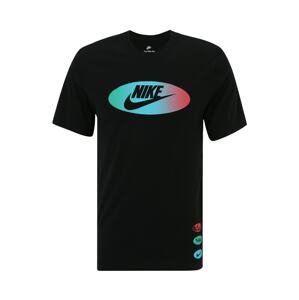 Nike Sportswear Tričko  čierna / svetlomodrá / ružová