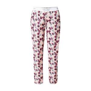 Calvin Klein Underwear Pyžamové nohavice  ružová / neónovo ružová / biela