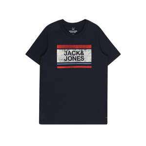 Jack & Jones Junior Tričko 'BRYAN'  tmavomodrá / dymovo modrá / béžová / červená