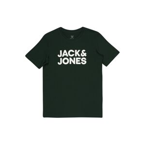 Jack & Jones Junior Tričko 'ECORP'  jedľová / biela