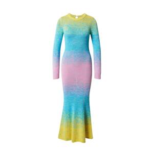 Olivia Rubin Pletené šaty 'ROWEN'  kráľovská modrá / žltá / ružová