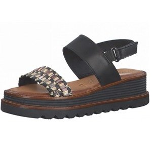 TAMARIS Remienkové sandále  zmiešané farby / čierna