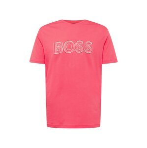 BOSS Green Tričko  ružová / čierna / biela