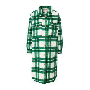 NÜMPH Prechodný kabát 'EDELE'  zelená / trávovo zelená / biela