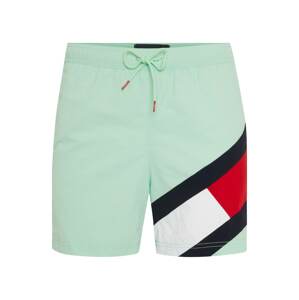 Tommy Hilfiger Underwear Plavecké šortky  čierna / červená / biela / pastelovo zelená
