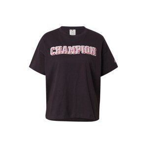 Champion Authentic Athletic Apparel Tričko  čierna / biela / ružová / malinová