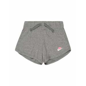 Nike Sportswear Nohavice  sivá melírovaná / biela / eozín